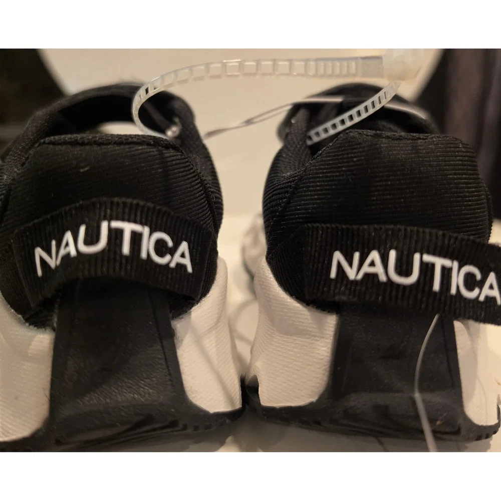Nautica Manalapin 3 T Toddler Sneakers Black White Mesh Athletic Shoes Size 5T